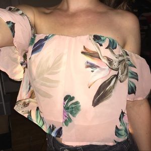 Guess Floral Crop Top Bustier M 🌺